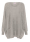 CASHMERE BLEND CREW NECK SWEATER GREY MELANGE