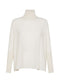 CASHMERE BLEND HIGH NECK SWEATER WHITE