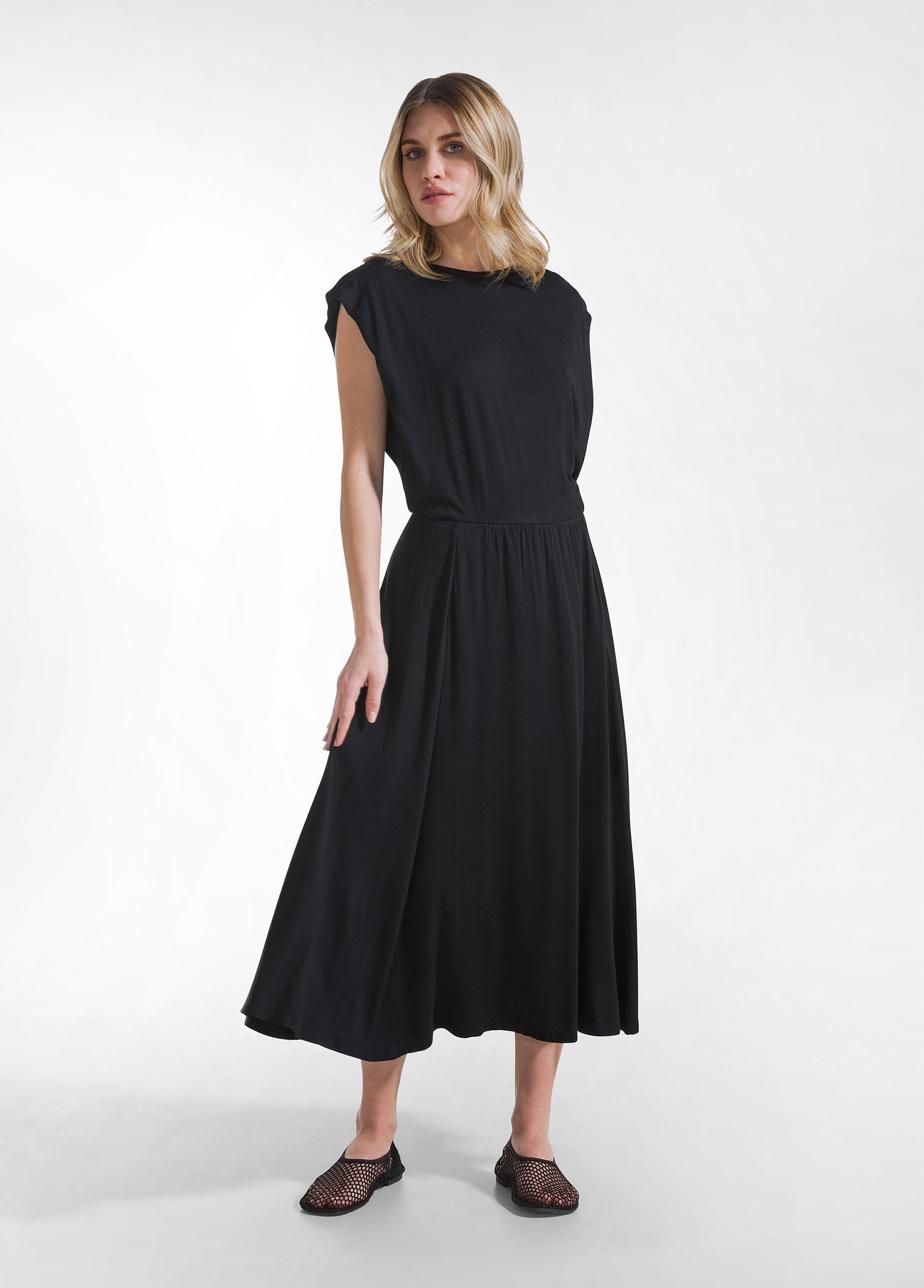 Vestido largo viscosa - flanesyfresones