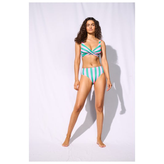 Braga Biquini pink-green - flanesyfresones