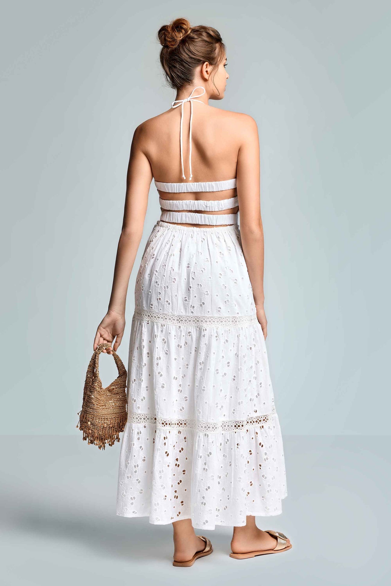 Sirya Long Dress - WHITE - flanesyfresones