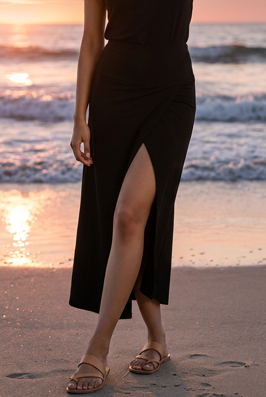 Eco falda negro - flanesyfresones