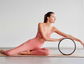 Legging deporte rosa cintura alta