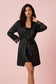 Kimono negro raso