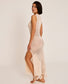 Vestido ganchillo beige