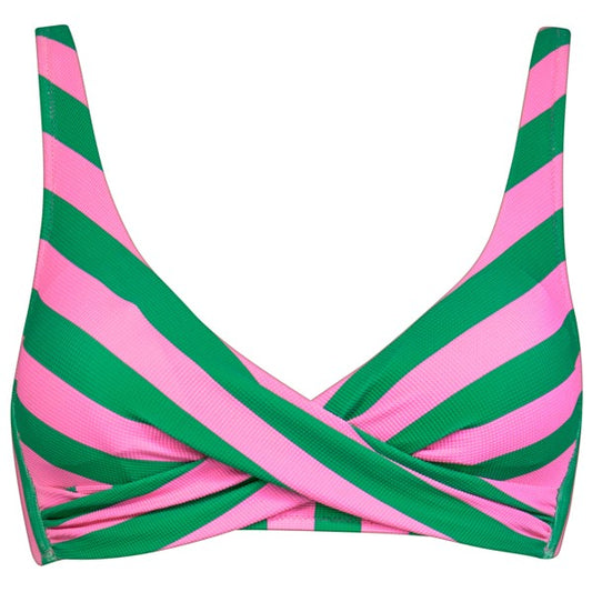 Biquini top pink-green - flanesyfresones