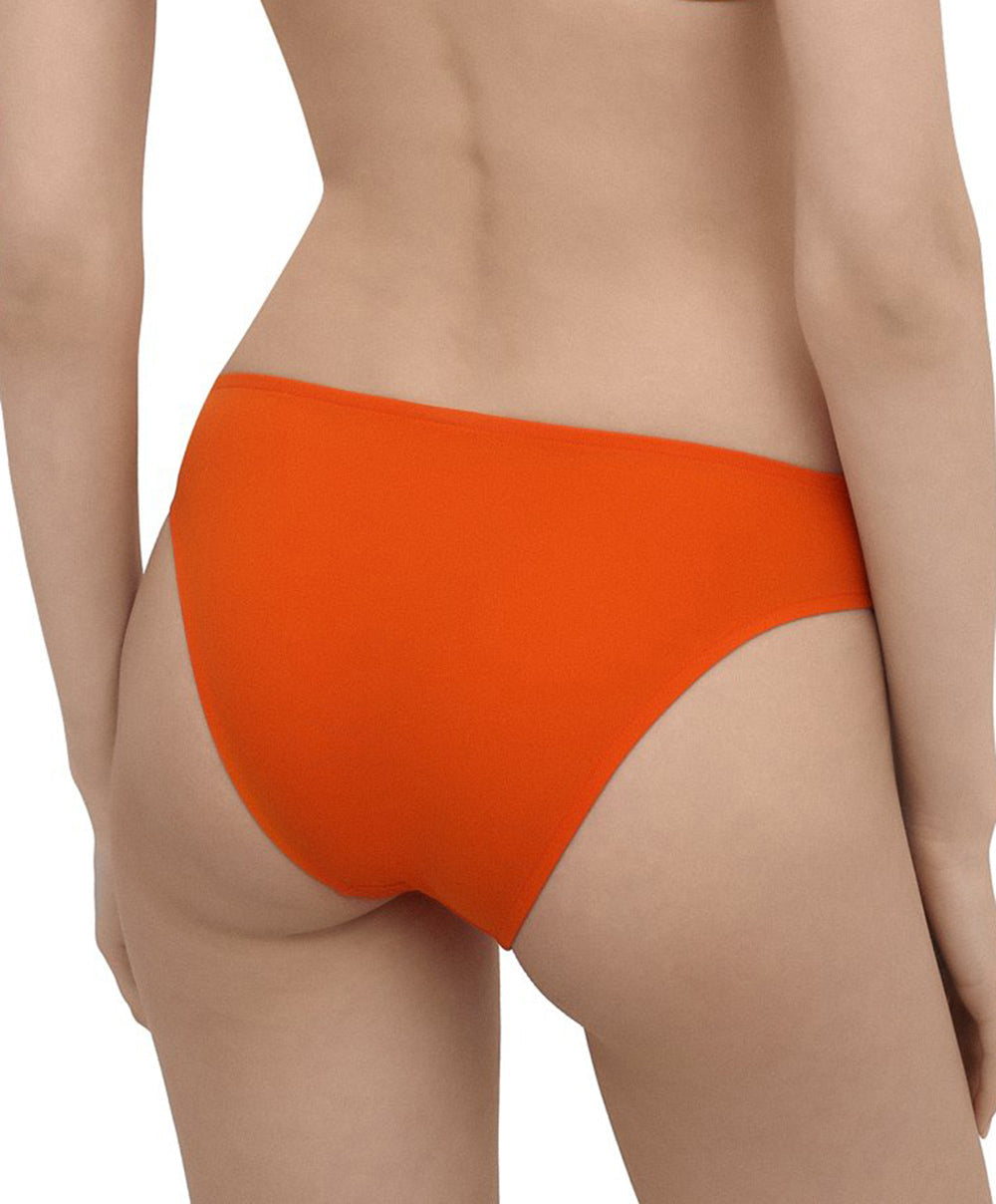 Bikini Slip naranja Ajourage couture negro - flanesyfresones