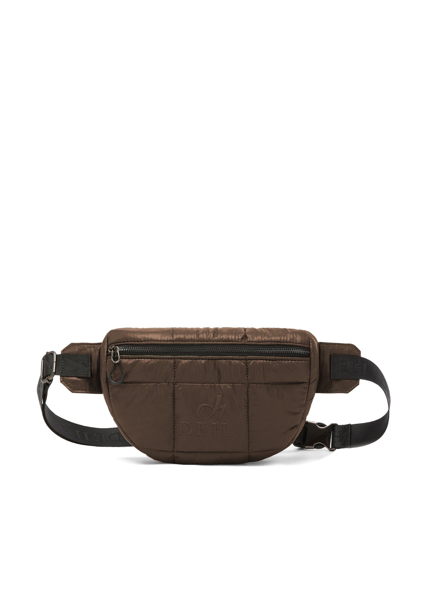 QUILTED BELT BAG COFFEE BROWN