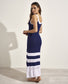 Vestido  largo marino Bl896