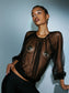 Top negro transparente Lethi