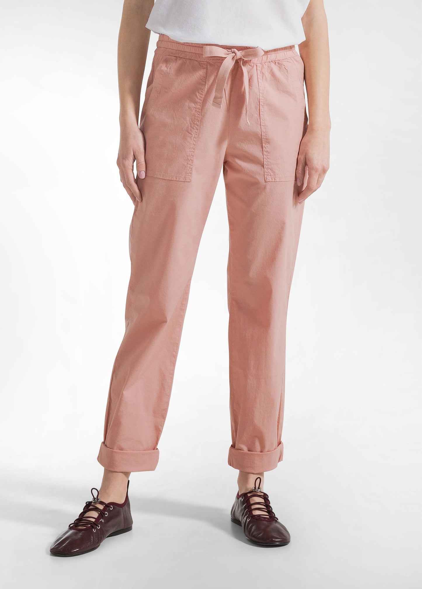 POPLIN STRAIGHT PANTS