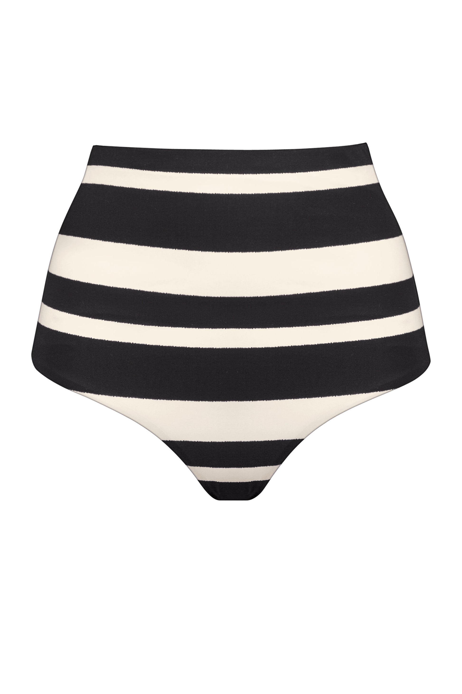 Braga biquini talle alto Black Cream - flanesyfresones