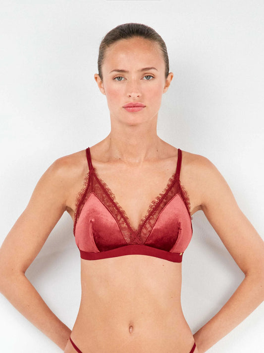 Bralette burdeos