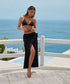 Bikini Triangular ajourage couture negro
