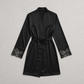 Kimono negro raso