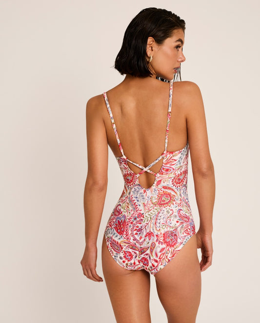 Bañador estampado rojo