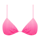 Top bikini triángulo fucsia con relleno extraíble - flanesyfresones