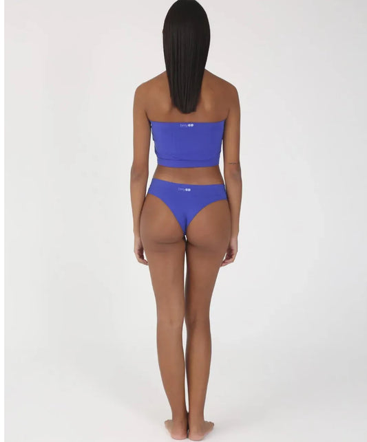 Top azul Bandeau Sin Tirantes
