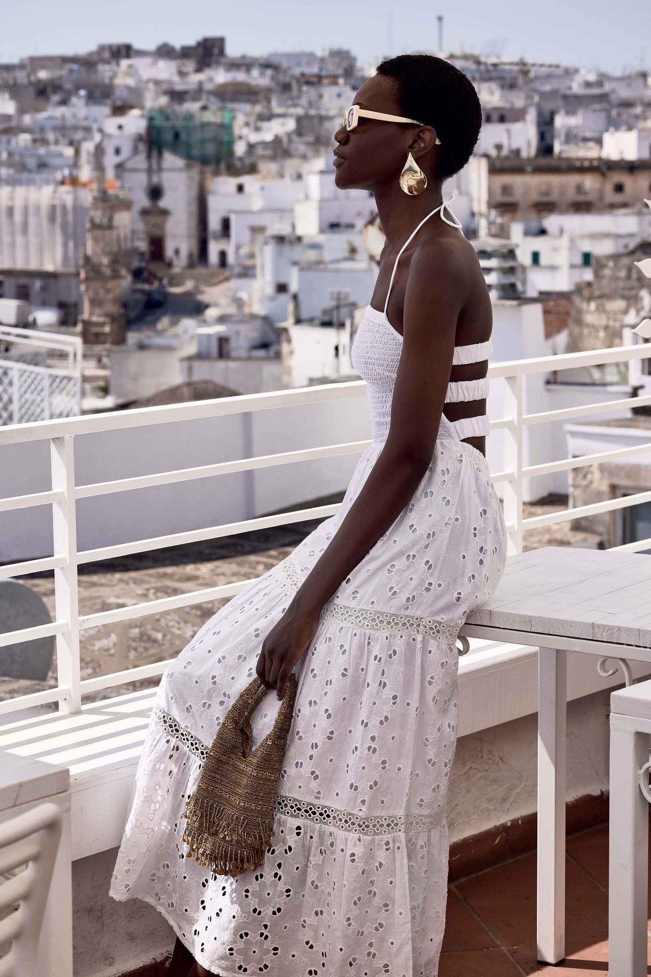 Sirya Long Dress - WHITE - flanesyfresones