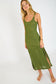 Vestido verde Amiva Goldenrib - flanesyfresones