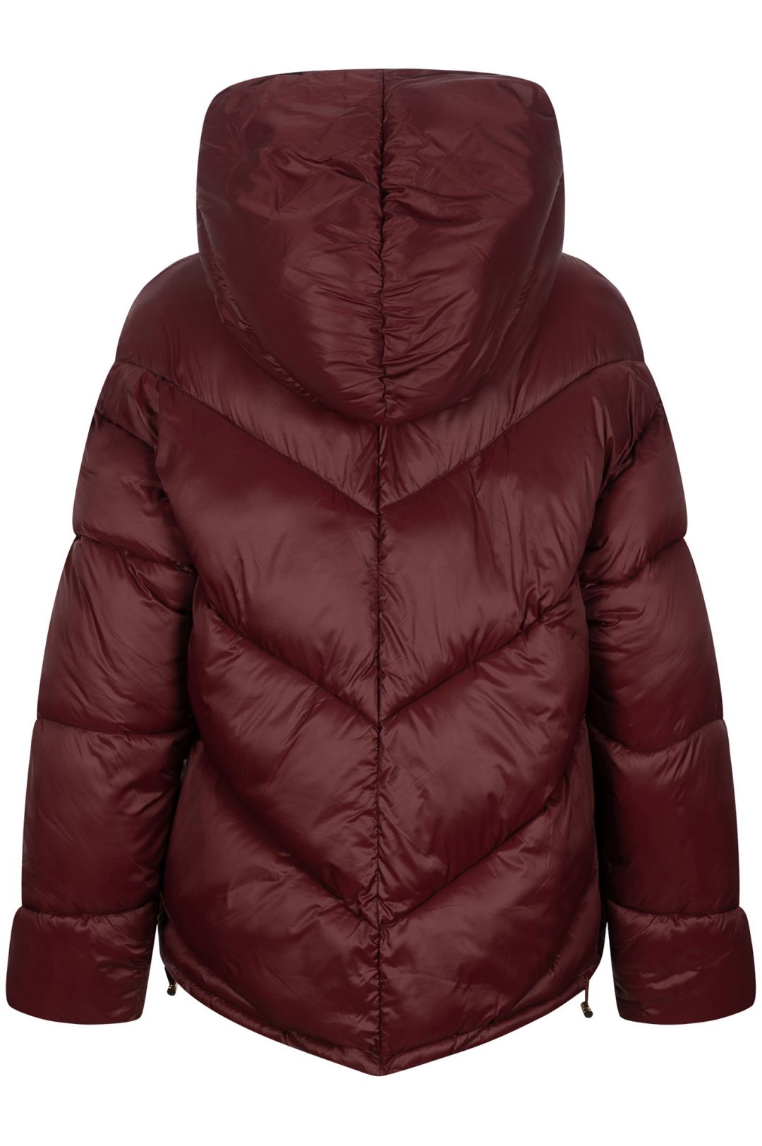 Plumón con cuello chal burgundy