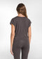 YOGA T-SHIRT WITH FRONT KNOT DETAIL - BROWN