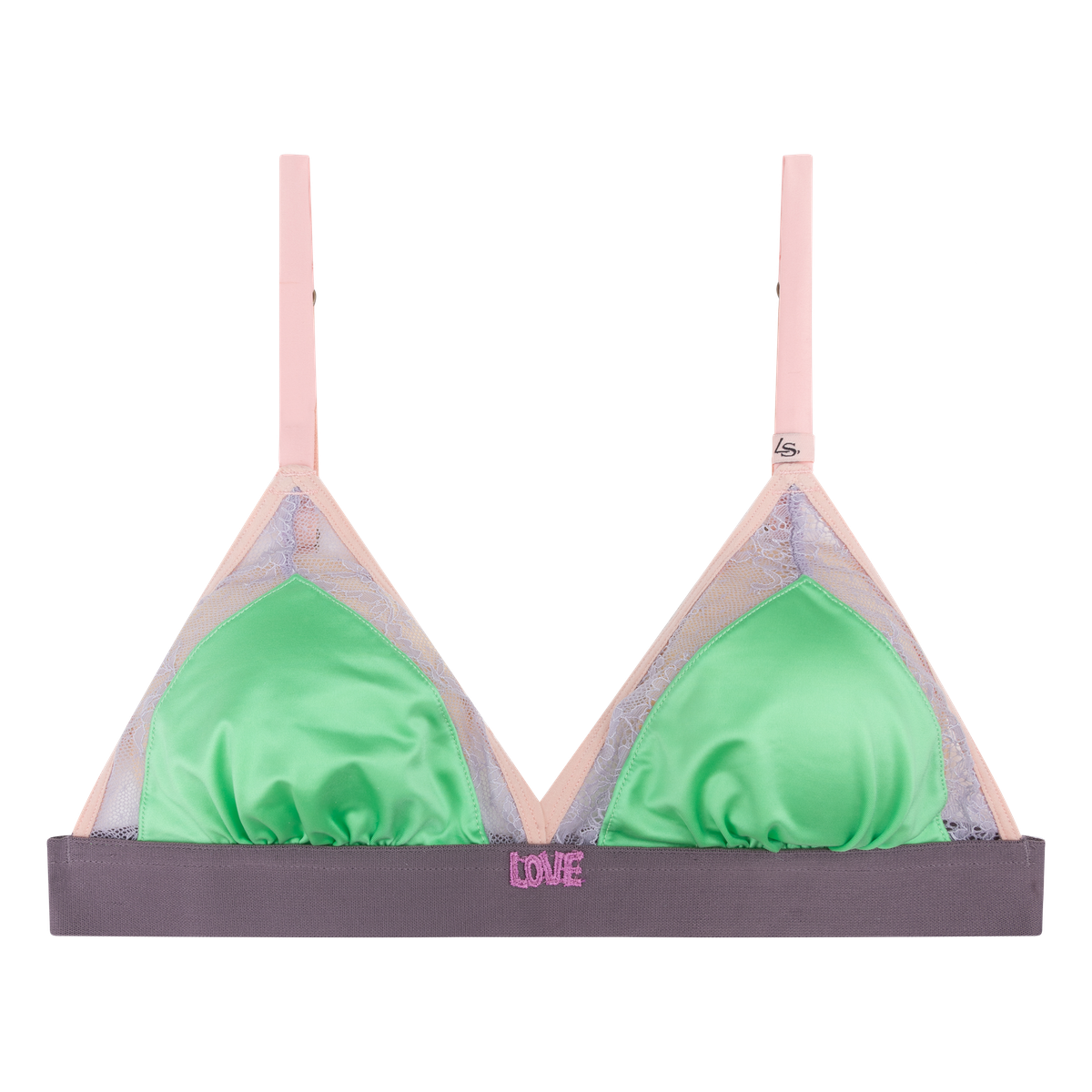 JANE M Comfortable triangle bralette  Bright green