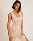 Vestido ganchillo beige