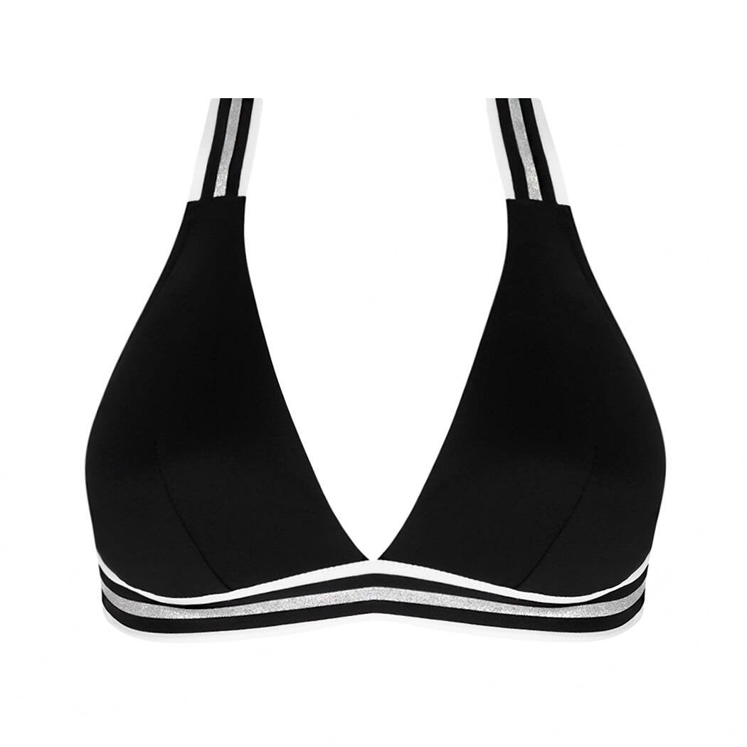 Bikini Triangular Energie Nautique negro plata