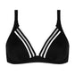 Bikini Triangular Con Aros Energie Nautique negro plata