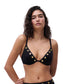 Top bikini negro tachuelas con aro escote profundo multiposición Chantelle - flanesyfresones