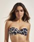 Biquini top bandeau negro/dorado