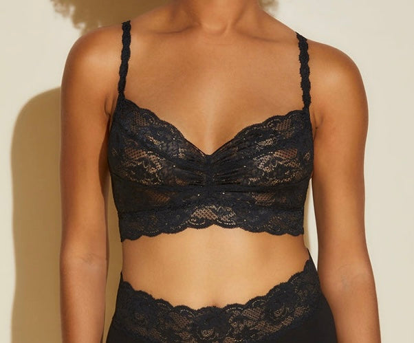 Bralette encaje sin aro BLACK