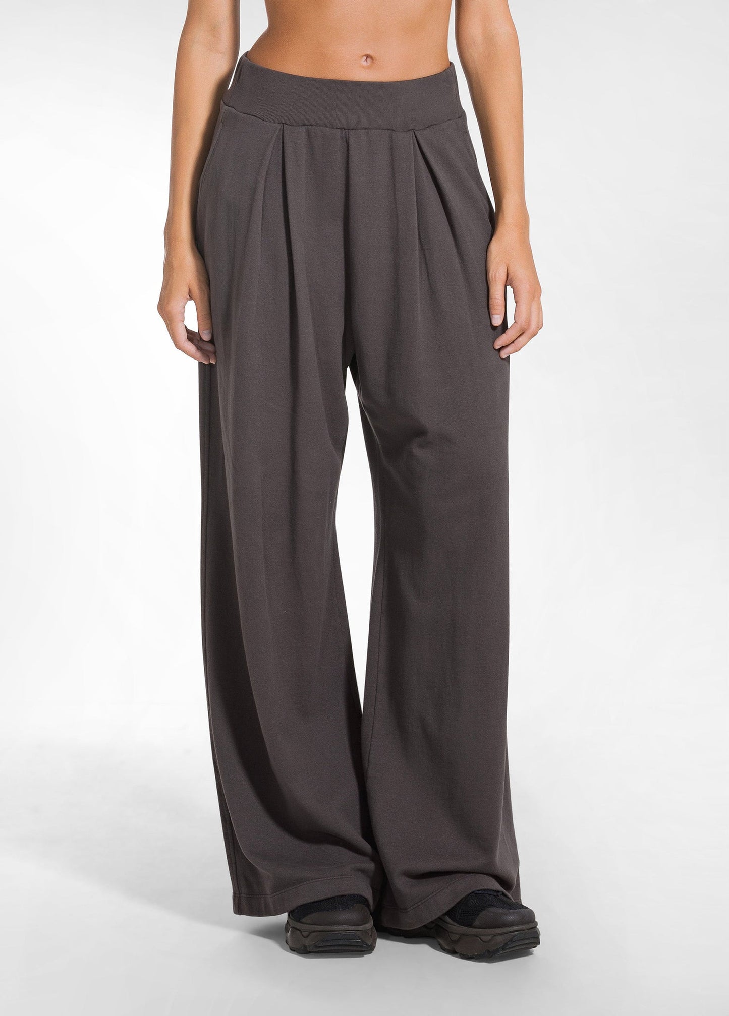 SOFT COTTON TROUSERS - BROWN