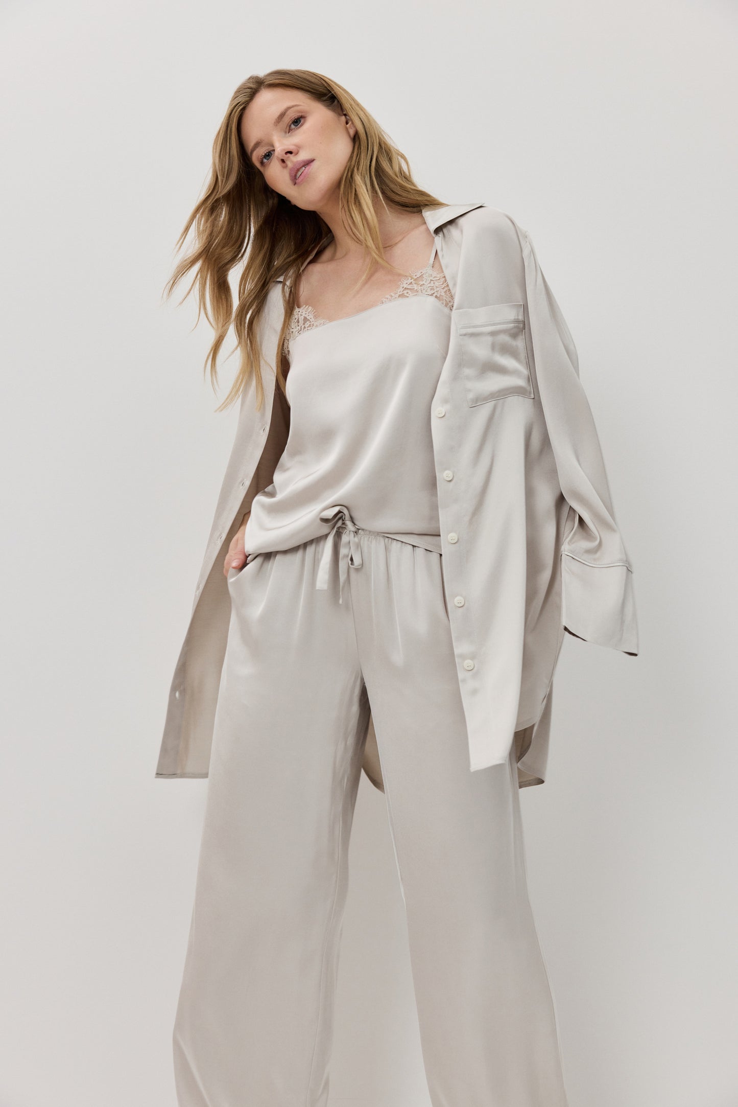 Pijama largo Ivoria - flanesyfresones