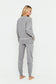 Conjunto Punto Escote Redondo Gris
