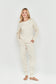 Conjunto Punto Escote Redondo Ochos Crema