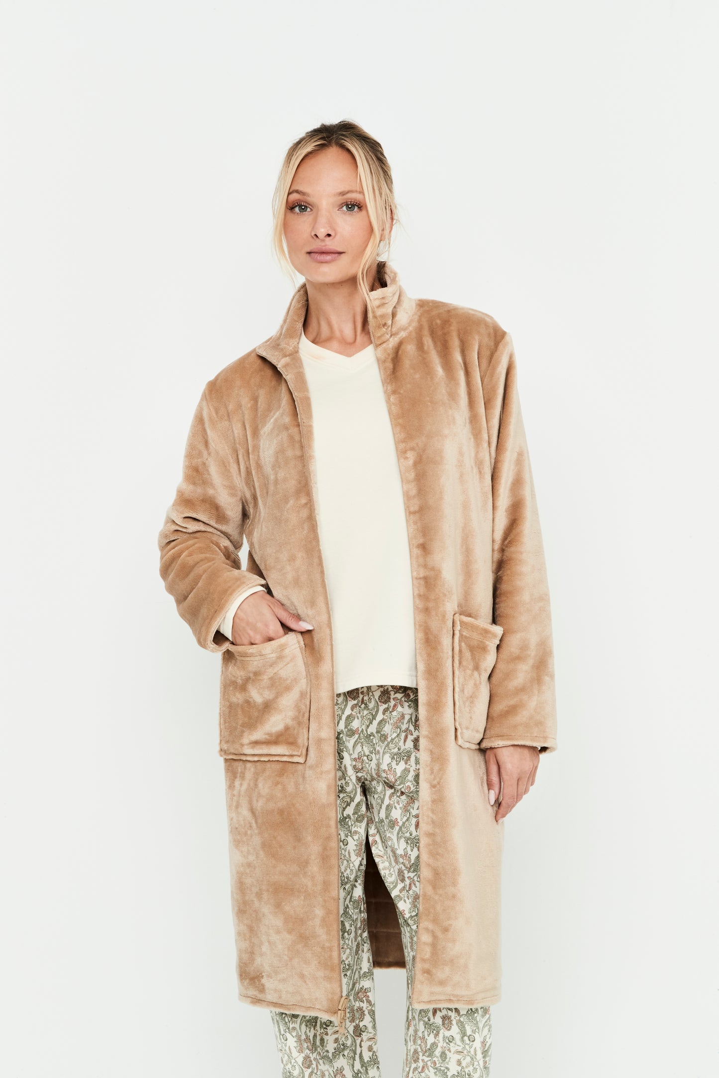 Bata Reversible Cremallera Camel