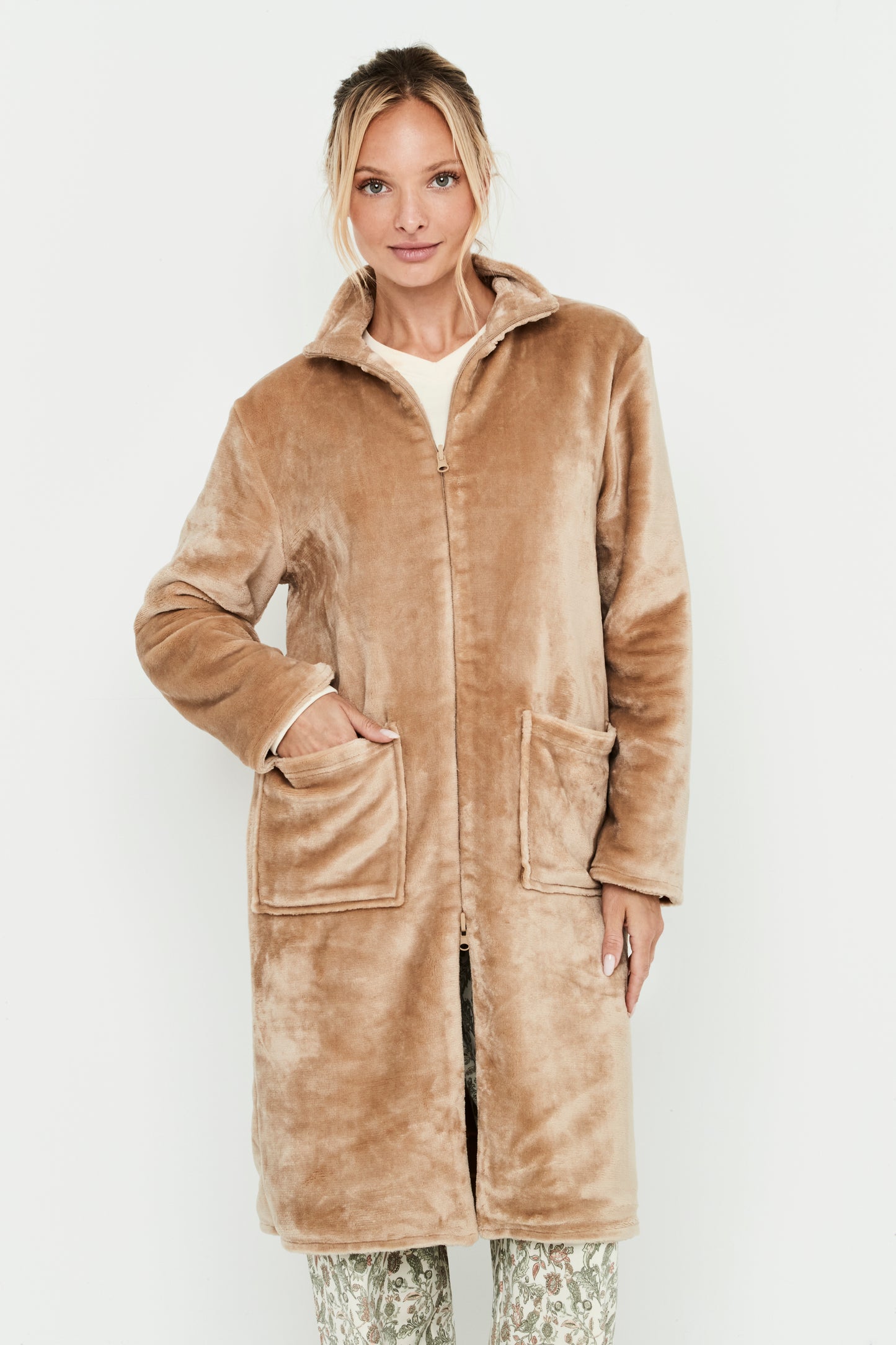 Bata Reversible Cremallera Camel