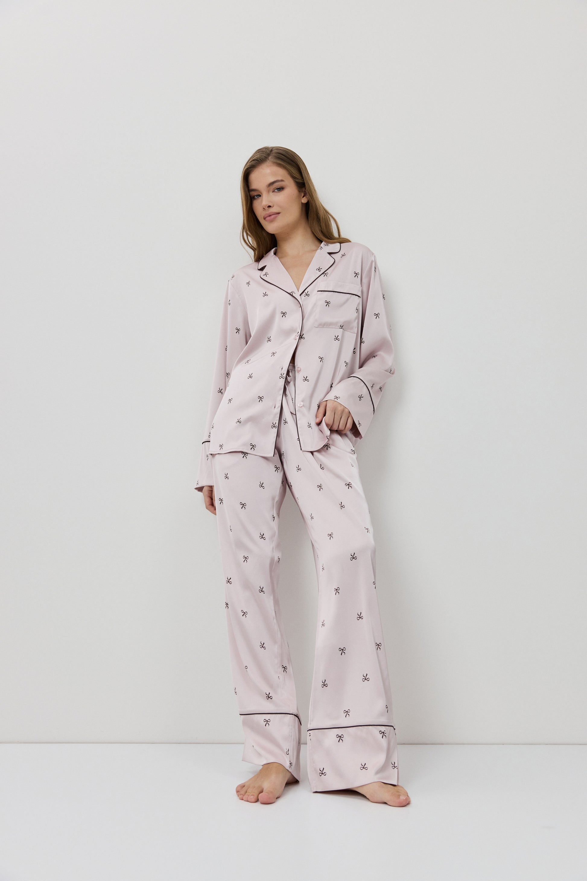 Pijama largo Rosa - flanesyfresones