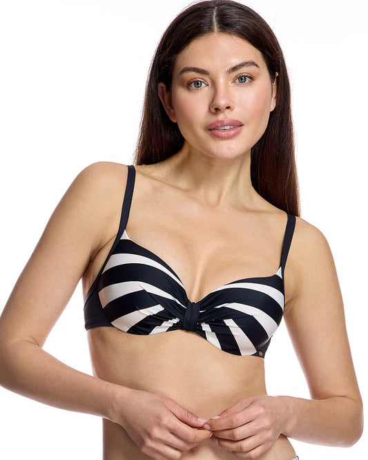 Biquini top blanco y negro - flanesyfresones