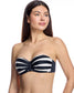 Biquini top bandeau blanco y negro - flanesyfresones