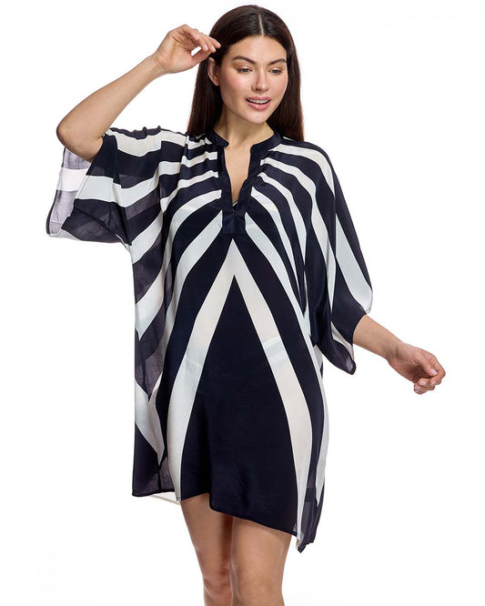 Kaftan blanco y negro - flanesyfresones