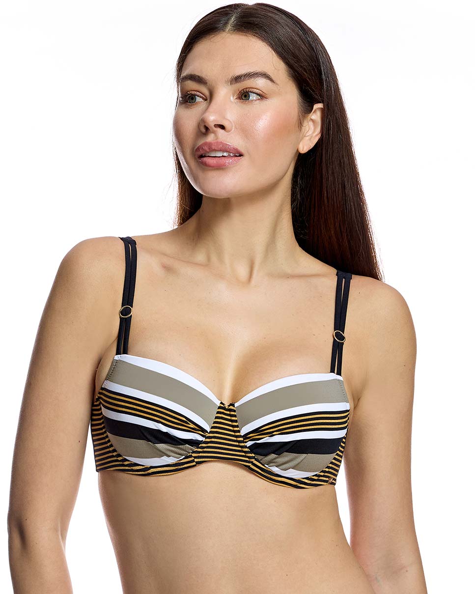 Biquini top aros rayas - flanesyfresones