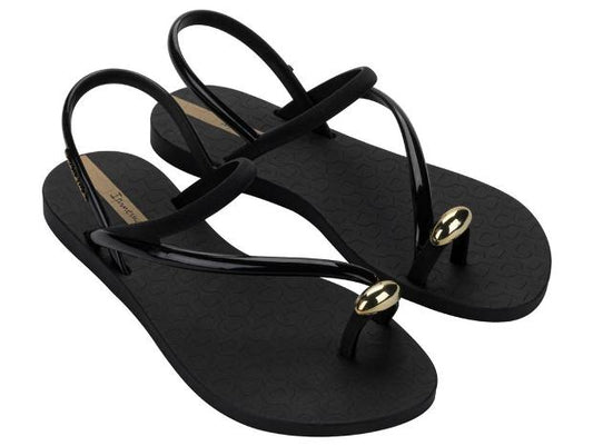 IPANEMA GLAM RING SANDAL Black Beige - flanesyfresones