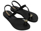 IPANEMA GLAM RING SANDAL Black Beige - flanesyfresones