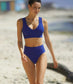 Braguita bikini  recortada azul, ANGIE