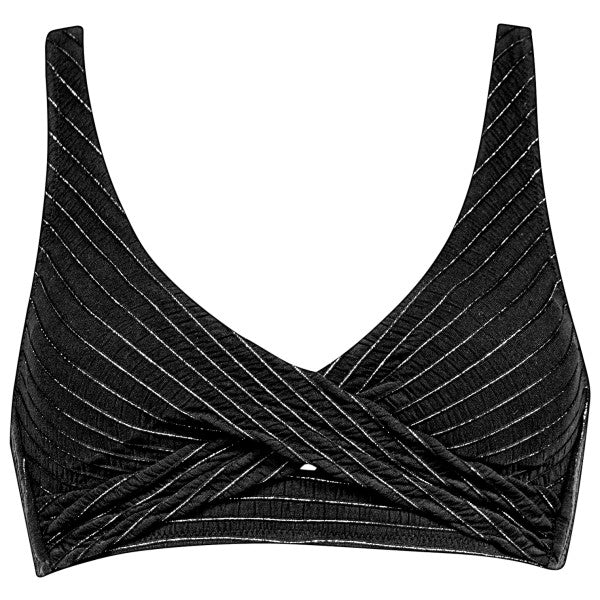 Biquini top black-silver