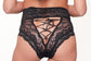 Braga encaje sexy talle alto negro