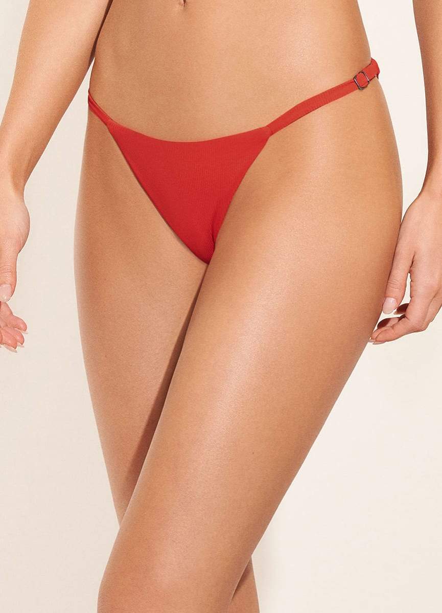 Red Camellia Flash Bikini Bottom